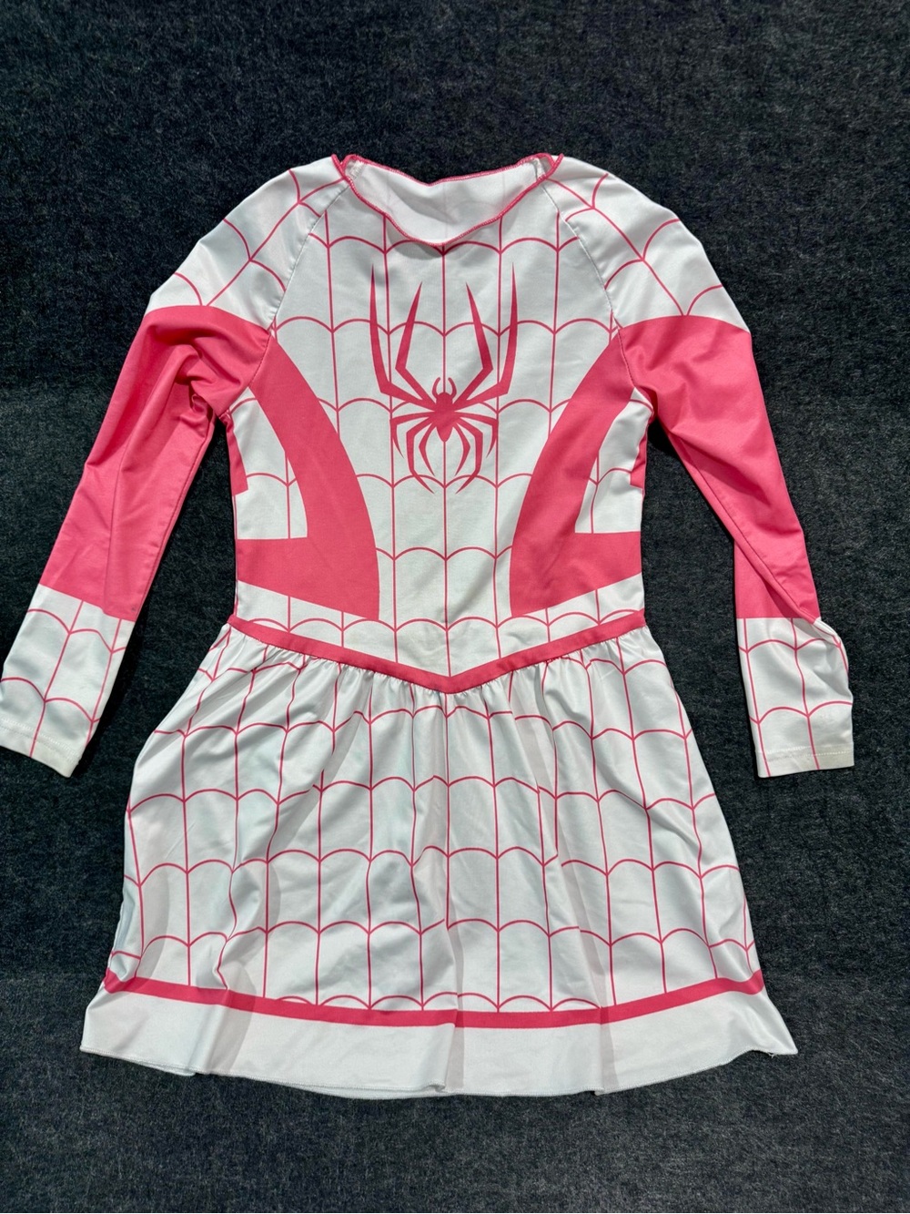 Girls Pink Spider-Web Superhero Costume Dress